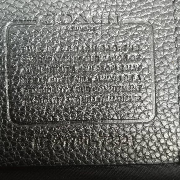 Coach Campus Pack In Pebble Leather Black EUC - Picture 8 of 12